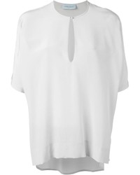 Белая шелковая блузка от Christian Wijnants