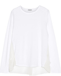 Белая шелковая блузка от Clu