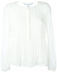 Белая шелковая блузка от Diane von Furstenberg