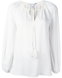 Белая шелковая блузка от Diane von Furstenberg