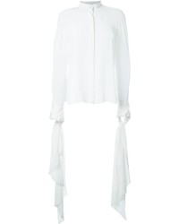 Белая шелковая блузка от Dion Lee