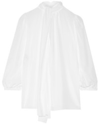 Белая шелковая блузка от Dolce & Gabbana