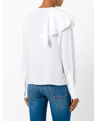 Белая шелковая блузка от Emilio Pucci