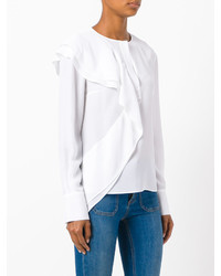 Белая шелковая блузка от Emilio Pucci