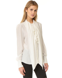 Белая шелковая блузка от Parker
