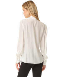 Белая шелковая блузка от Parker