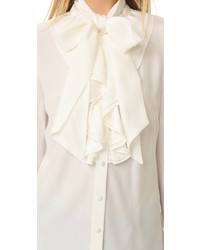 Белая шелковая блузка от Parker