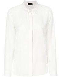 Белая шелковая блузка от Emporio Armani