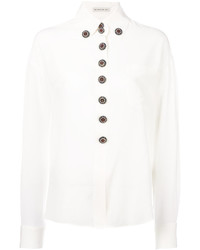 Белая шелковая блузка от Etro