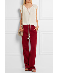 Белая шелковая блузка от Chloé