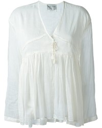 Белая шелковая блузка от Forte Forte