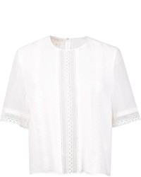 Белая шелковая блузка от Giambattista Valli