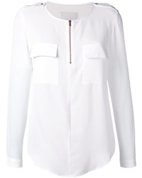 Белая шелковая блузка от Ginger & Smart