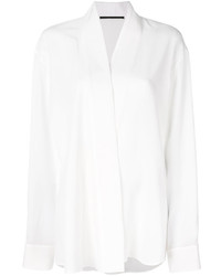 Белая шелковая блузка от Haider Ackermann