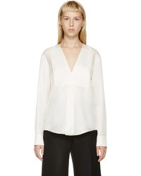 Белая шелковая блузка от Jil Sander