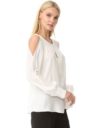 Белая шелковая блузка от Barbara Bui