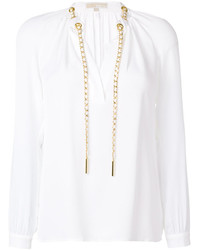 Белая шелковая блузка от MICHAEL Michael Kors