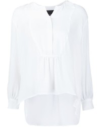 Белая шелковая блузка от Nili Lotan