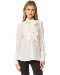 Белая шелковая блузка от Parker