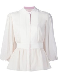 Белая шелковая блузка от Roksanda