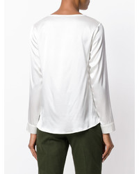 Белая шелковая блузка от Eleventy