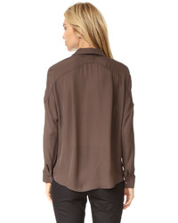 Белая шелковая блузка от Vince