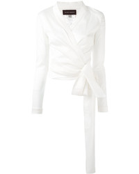 Белая шелковая блузка от Talbot Runhof