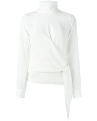 Белая шелковая блузка от Victoria Beckham