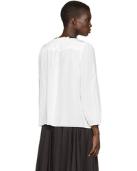 Белая шелковая блузка от Marc Jacobs
