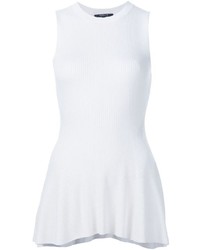 Белая шелковая вязаная блузка от Derek Lam