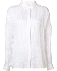 Женская белая шелковая классическая рубашка от Anine Bing