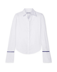 Женская белая шелковая классическая рубашка от Anna Quan