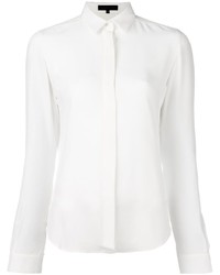 Женская белая шелковая классическая рубашка от Barbara Bui