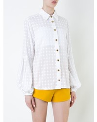 Женская белая шелковая классическая рубашка от Macgraw