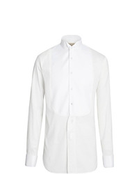 Мужская белая шелковая классическая рубашка от Burberry