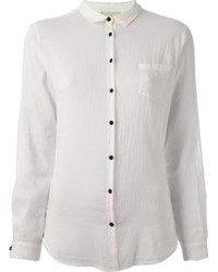 Женская белая шелковая классическая рубашка от Forte Forte
