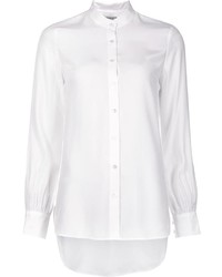 Женская белая шелковая классическая рубашка от Frame