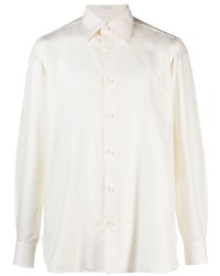 Мужская белая шелковая классическая рубашка от Giuliva Heritage