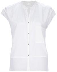 Женская белая шелковая классическая рубашка от Helmut Lang