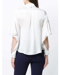Женская белая шелковая классическая рубашка от L'Autre Chose