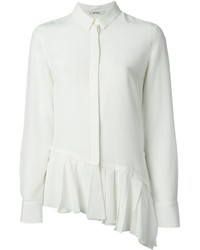Женская белая шелковая классическая рубашка от Neil Barrett