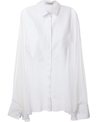Женская белая шелковая классическая рубашка от Valentino