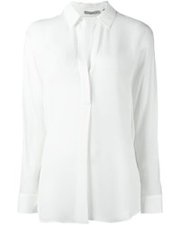 Женская белая шелковая классическая рубашка от Vince