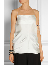 Женская белая шелковая майка от Acne Studios