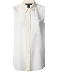 Женская белая шелковая рубашка без рукавов от Marc by Marc Jacobs