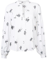 Женская белая шелковая рубашка с принтом от A.L.C.