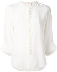 Женская белая шелковая рубашка от Chloé
