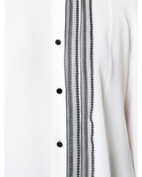 Женская белая шелковая рубашка от Derek Lam