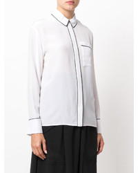 Женская белая шелковая рубашка от Kenzo