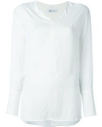 Женская белая шелковая рубашка от Dondup